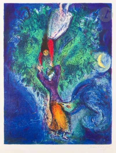 Plate 6 (Four Tales from The Arabian Nights) - Signed Print by Marc Chagall 1948 - MyArtBroker