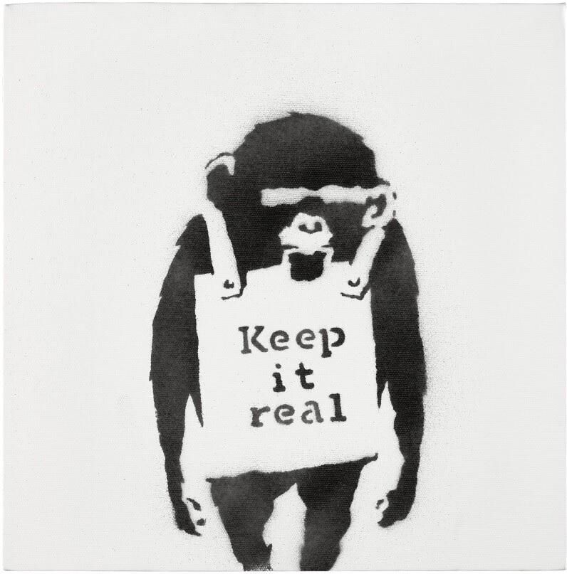 Banksy Keep It Real (Mixed Media) 2002