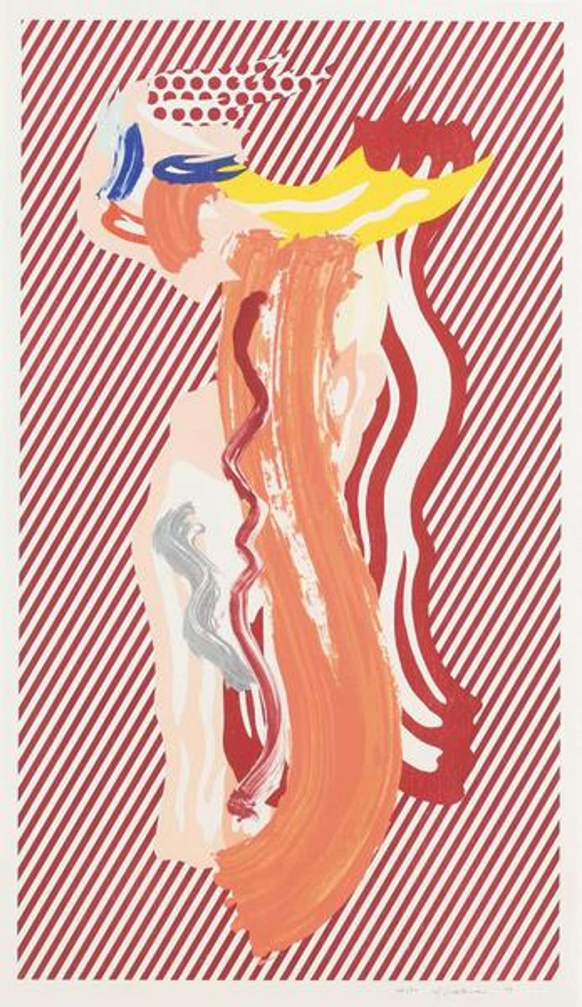 Nude - Signed Mixed Media by Roy Lichtenstein 1989 - MyArtBroker