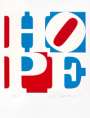 Robert Indiana: Hope (white, red and blue) - Signed Print