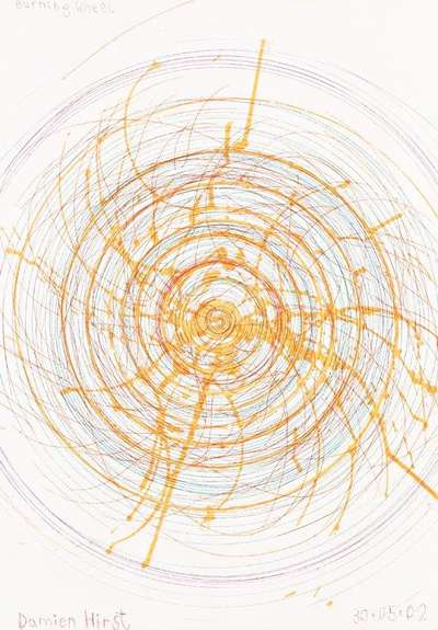 Damien Hirst: Burning Wheel - Signed Print