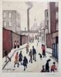 L S Lowry: Street Scene - Signed Print