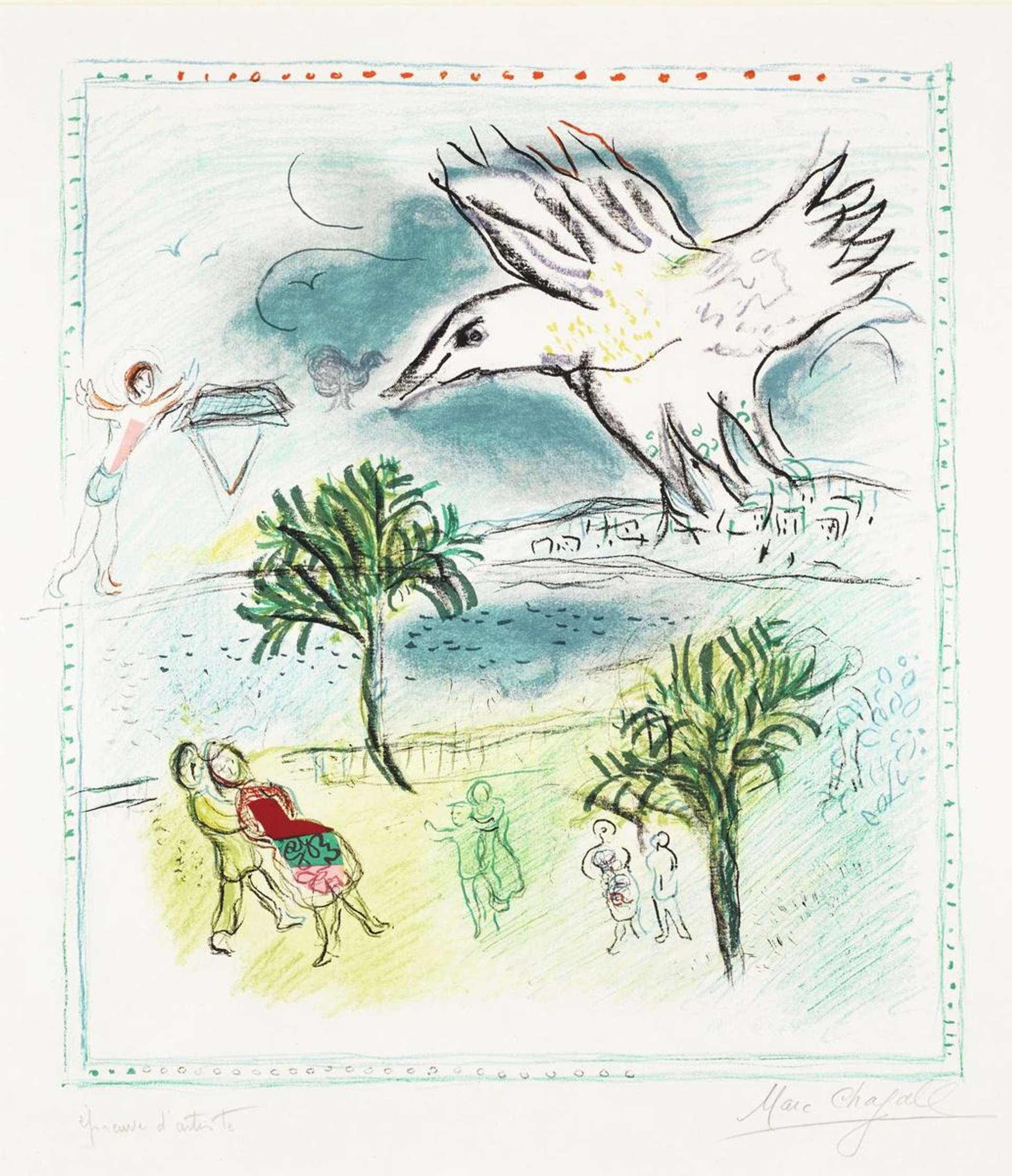La Grande Corniche (Nice Et La Côte D'Azur) - Signed Print by Marc Chagall 1967 - MyArtBroker