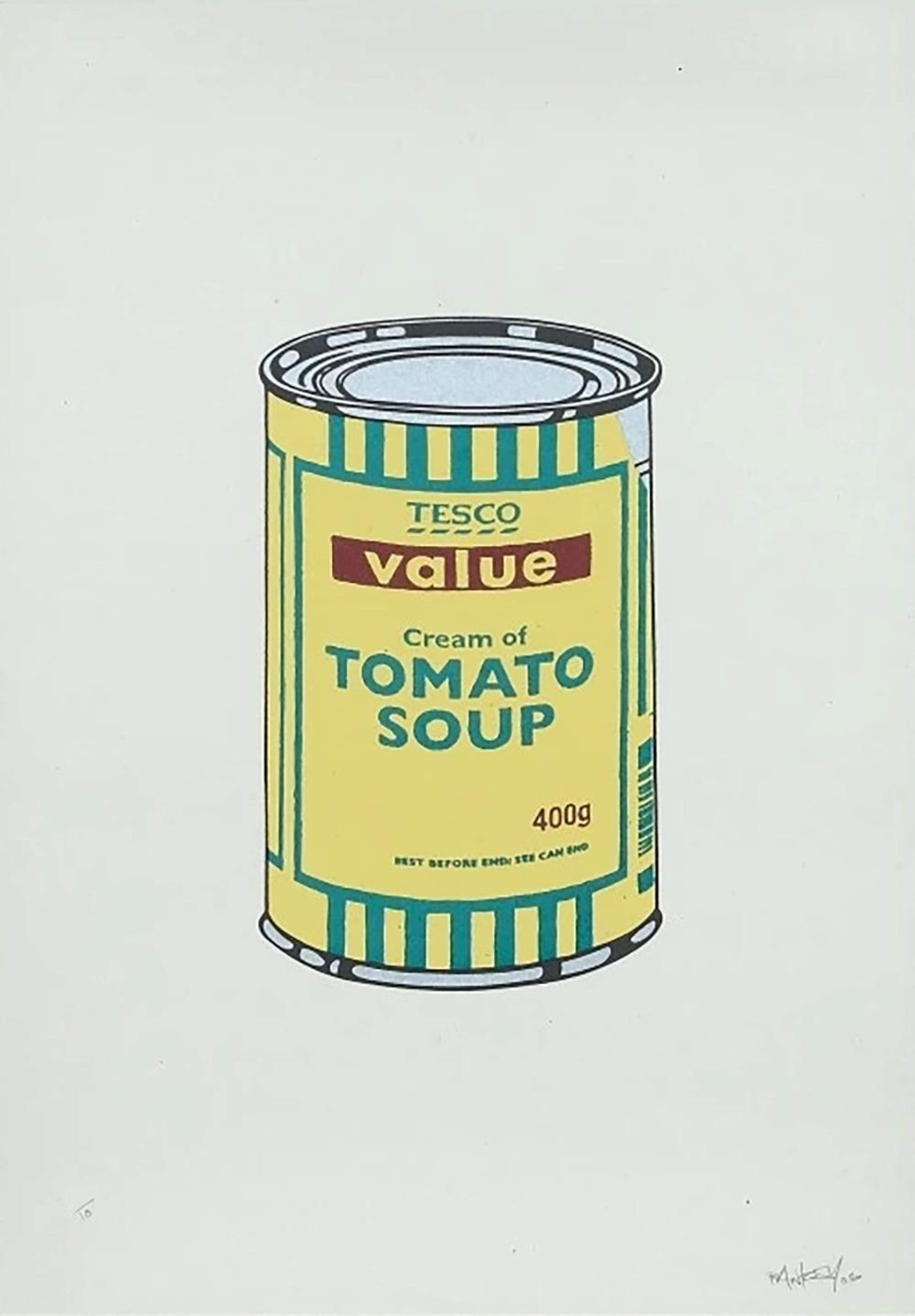 Soup Can (yellow, emerald and brown) - Signed Print