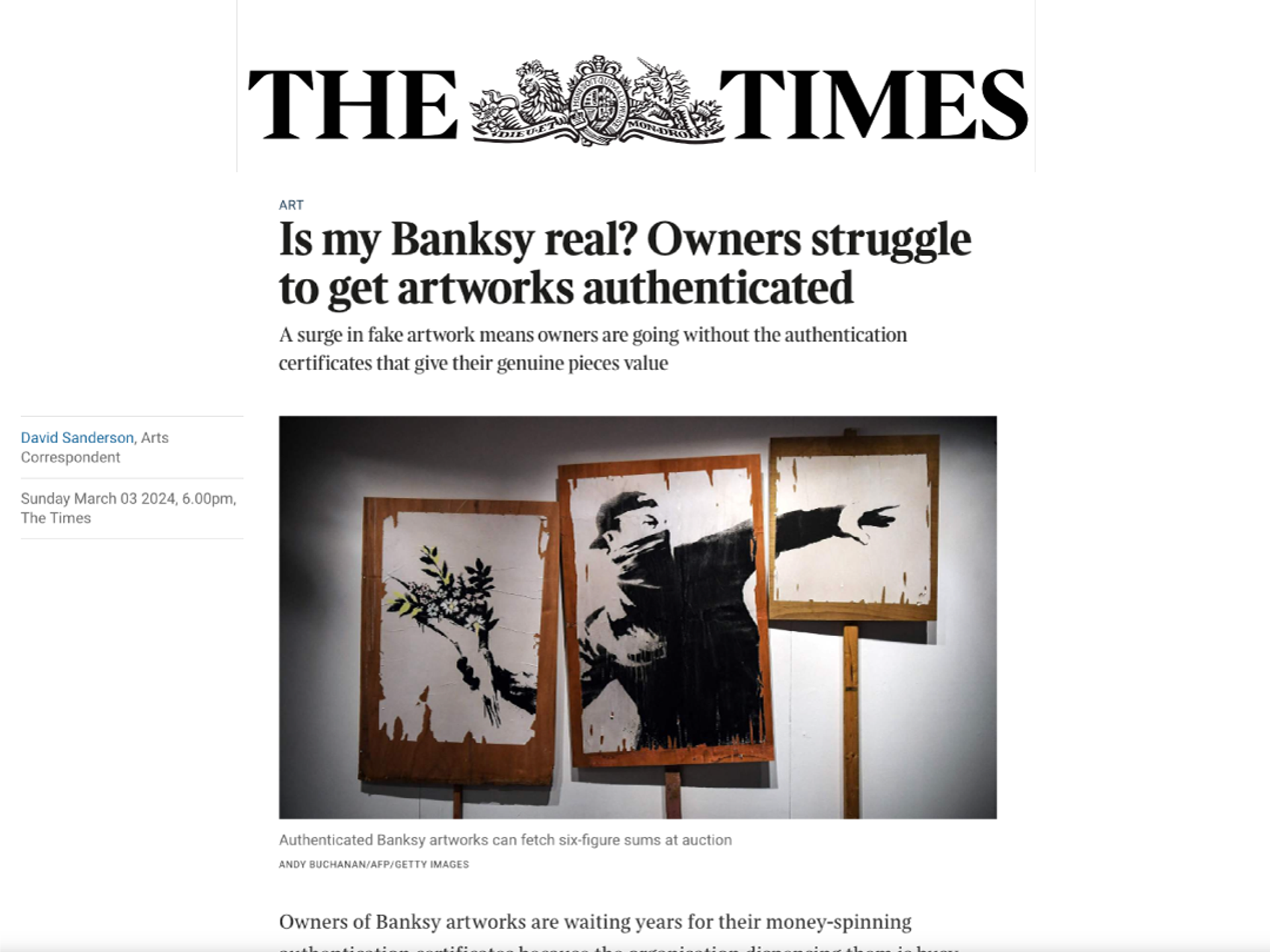 The Times Banksy