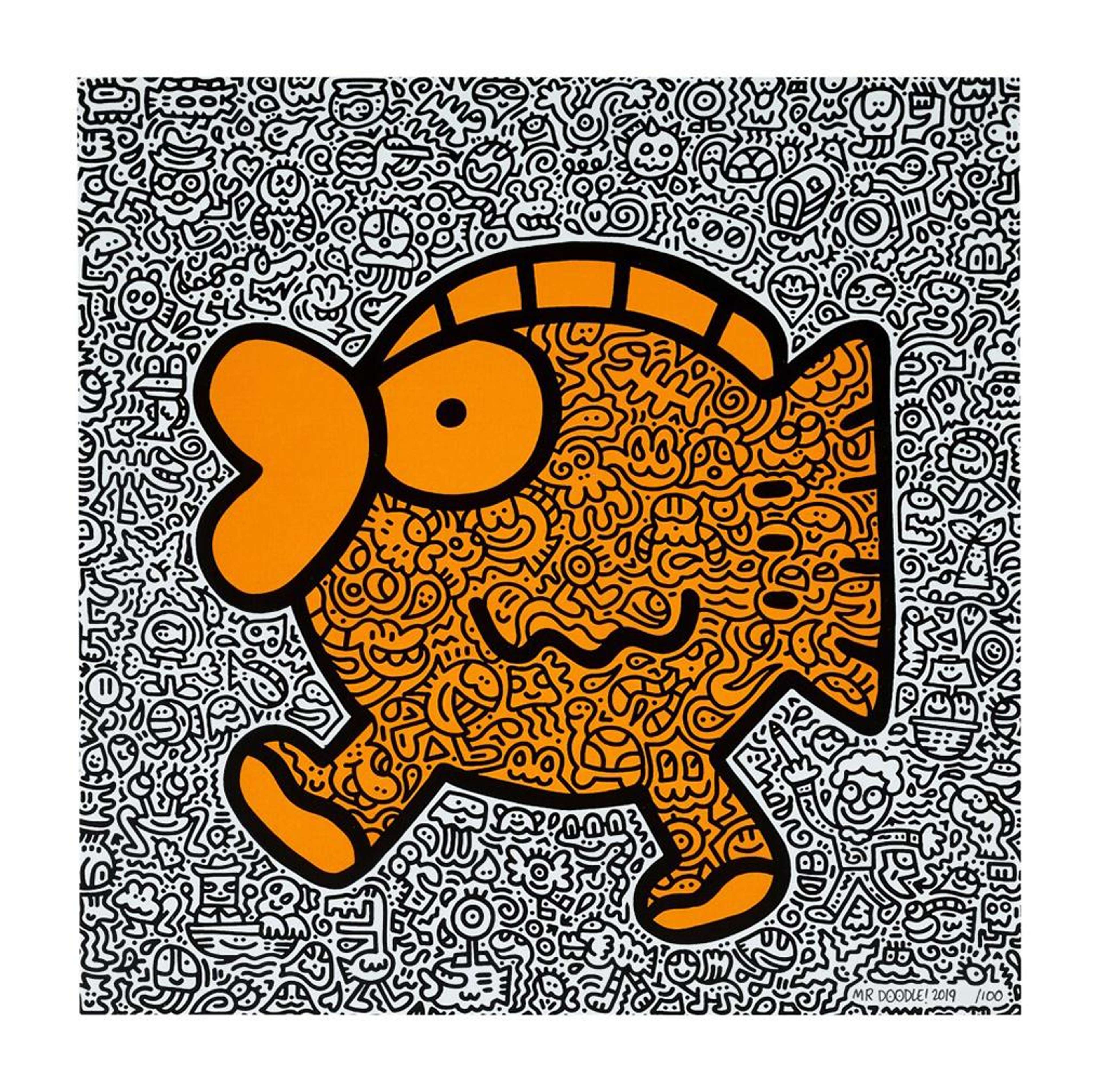 Orange Fish - Signed Print by Mr Doodle 2019 - MyArtBroker