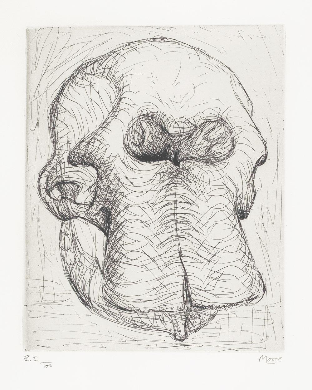 Henry Moore Elephant Skull I (Signed Print) 1970 | MyArtBroker