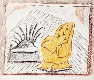 David Hockney: Picture Of Two Chairs - Signed Print