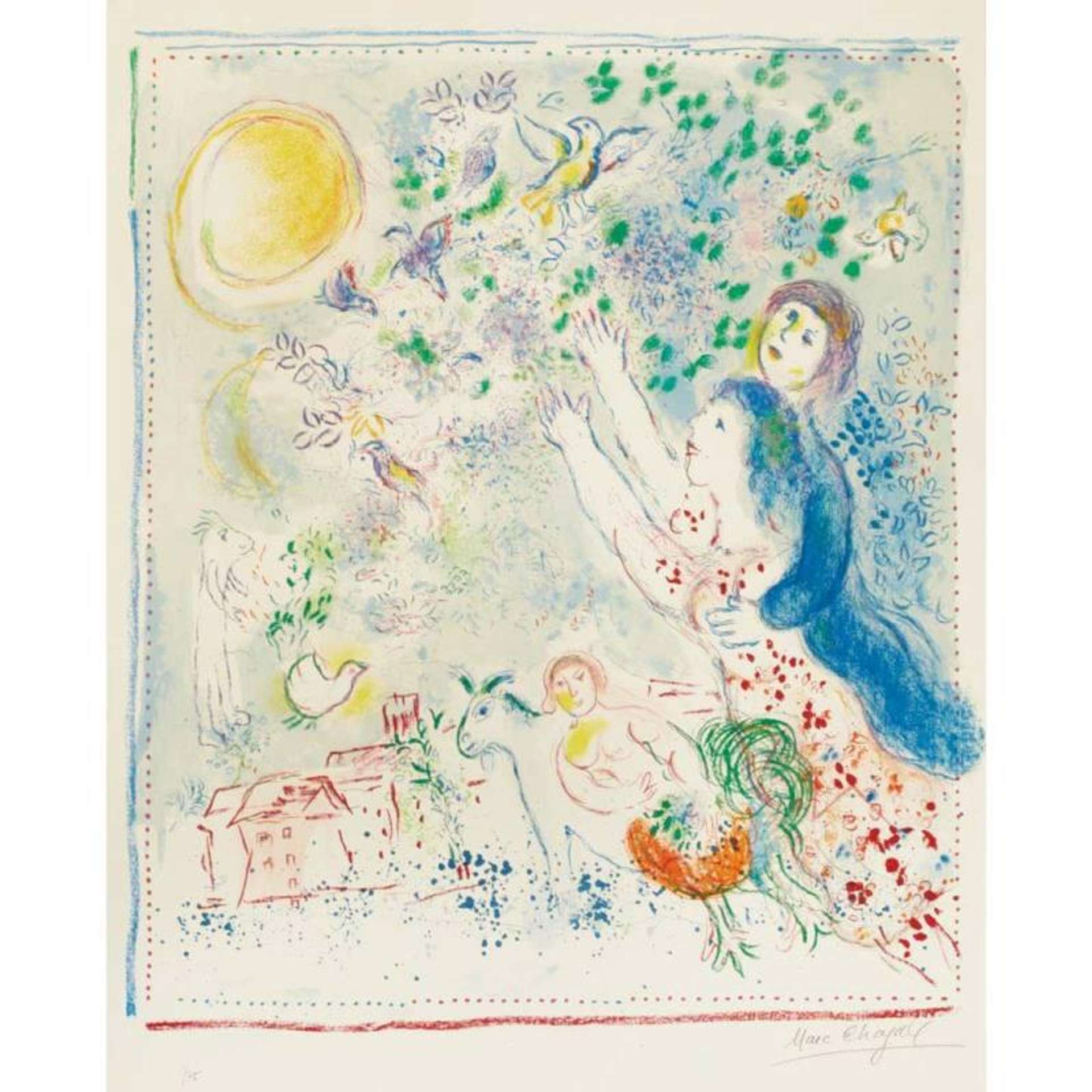 La Chasse Oiseau Bleu - Signed Print by Marc Chagall 1969 - MyArtBroker