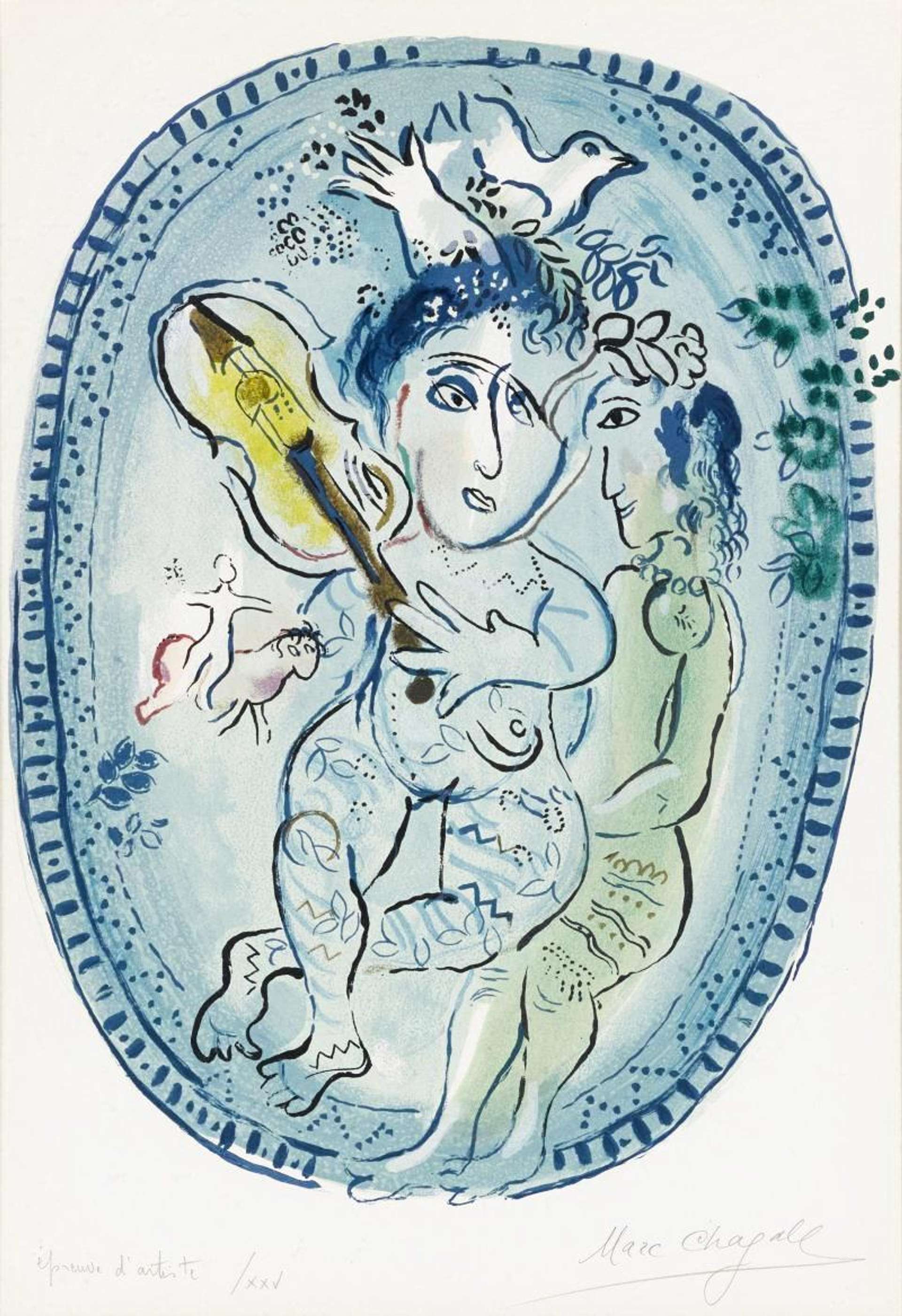 The Game - Signed Print by Marc Chagall 1966 - MyArtBroker