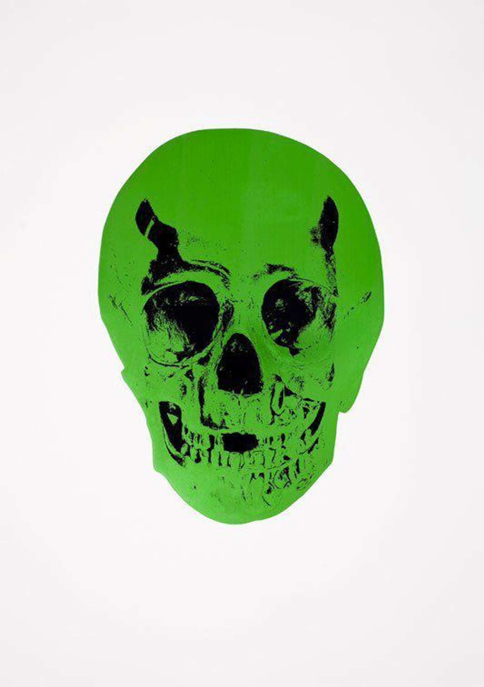 Damien Hirst: The Dead (lime green, raven black) - Signed Print