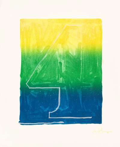Figure 4 (Color Numeral) - Signed Print by Jasper Johns 1969 - MyArtBroker
