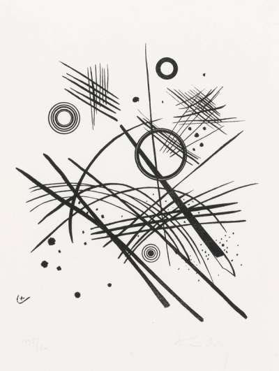 Schwarze Linien - Signed Print by Wassily Kandinsky 1924 - MyArtBroker