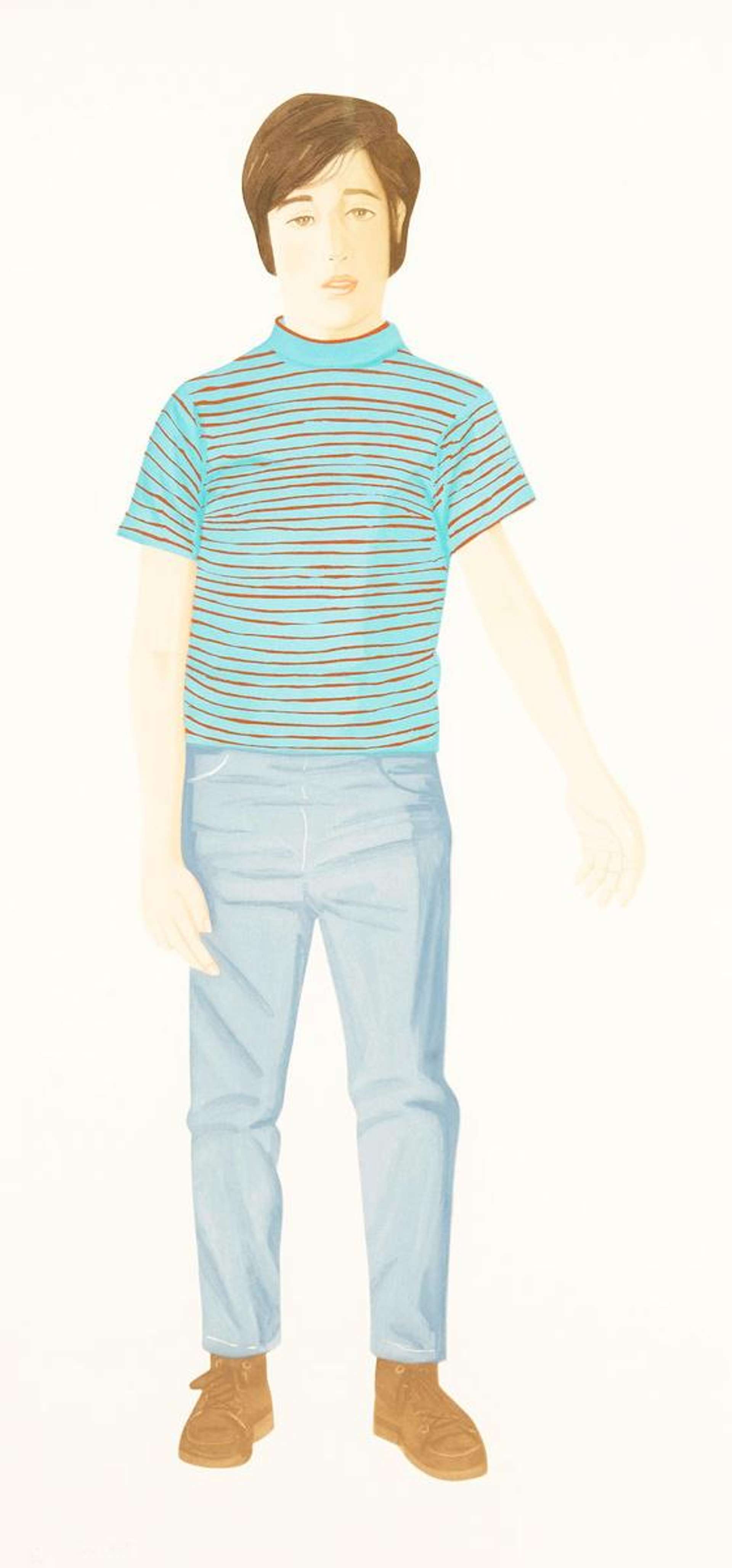 Alex Katz: The Striped Shirt - Signed Print