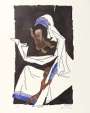 Maqbool Husain: Untitled II (Mother Teresa And Child) - Signed Print