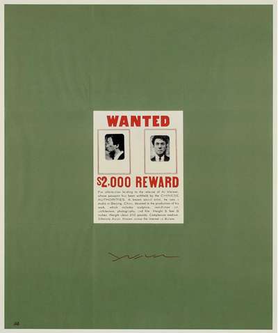 Deluxe Wanted Poster - Signed Print by Ai Weiwei 2014 - MyArtBroker