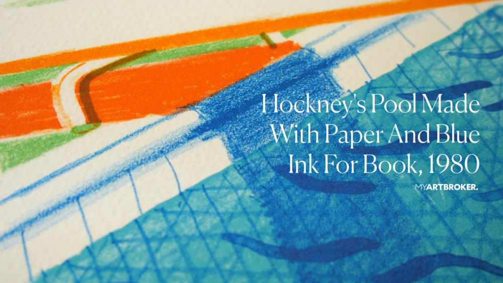 David Hockney, Pool Made With Paper And Blue Ink For Book 1980