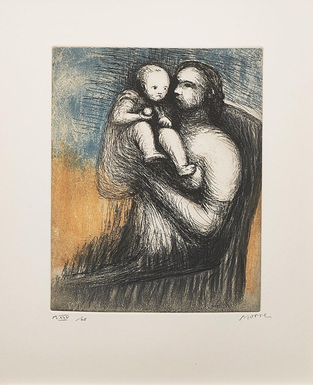 Henry Moore Mother And Child XXV (Signed Print) 1983 | MyArtBroker