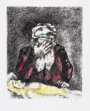 Marc Chagall: Abraham Pleurant Sara - Signed Print