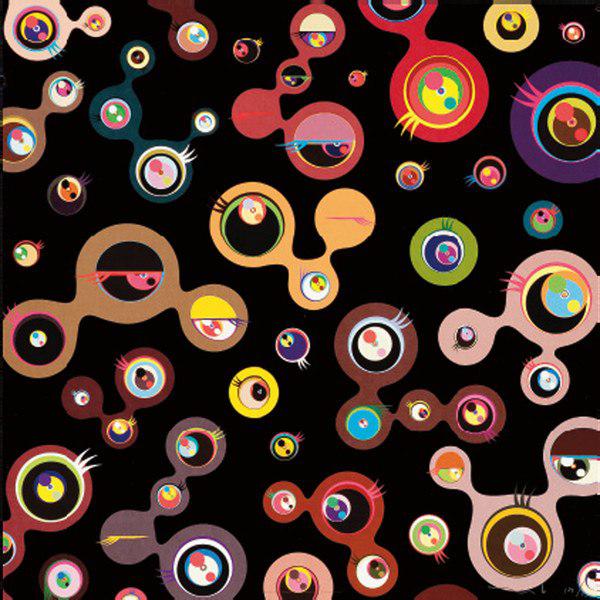 Takashi Murakami Jellyfish Eyes (black 4) (Signed Print) 2006