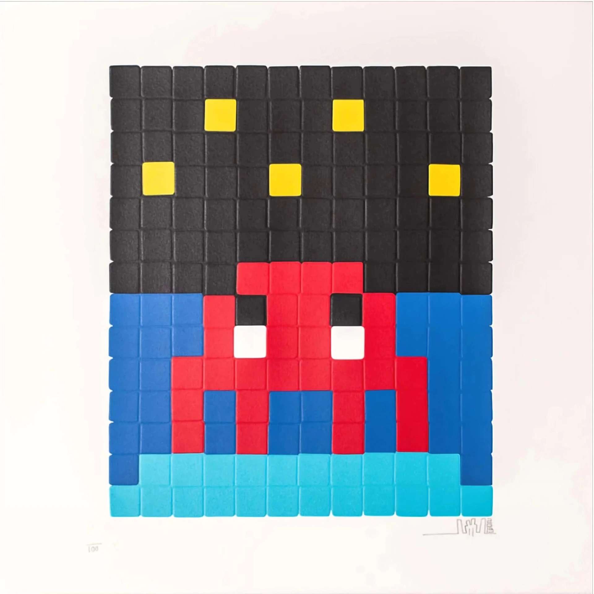 Space One (red) - Signed Print by Invader 2013 - MyArtBroker