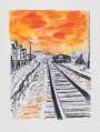 Bob Dylan: Train Tracks Orange (2020) - Signed Print