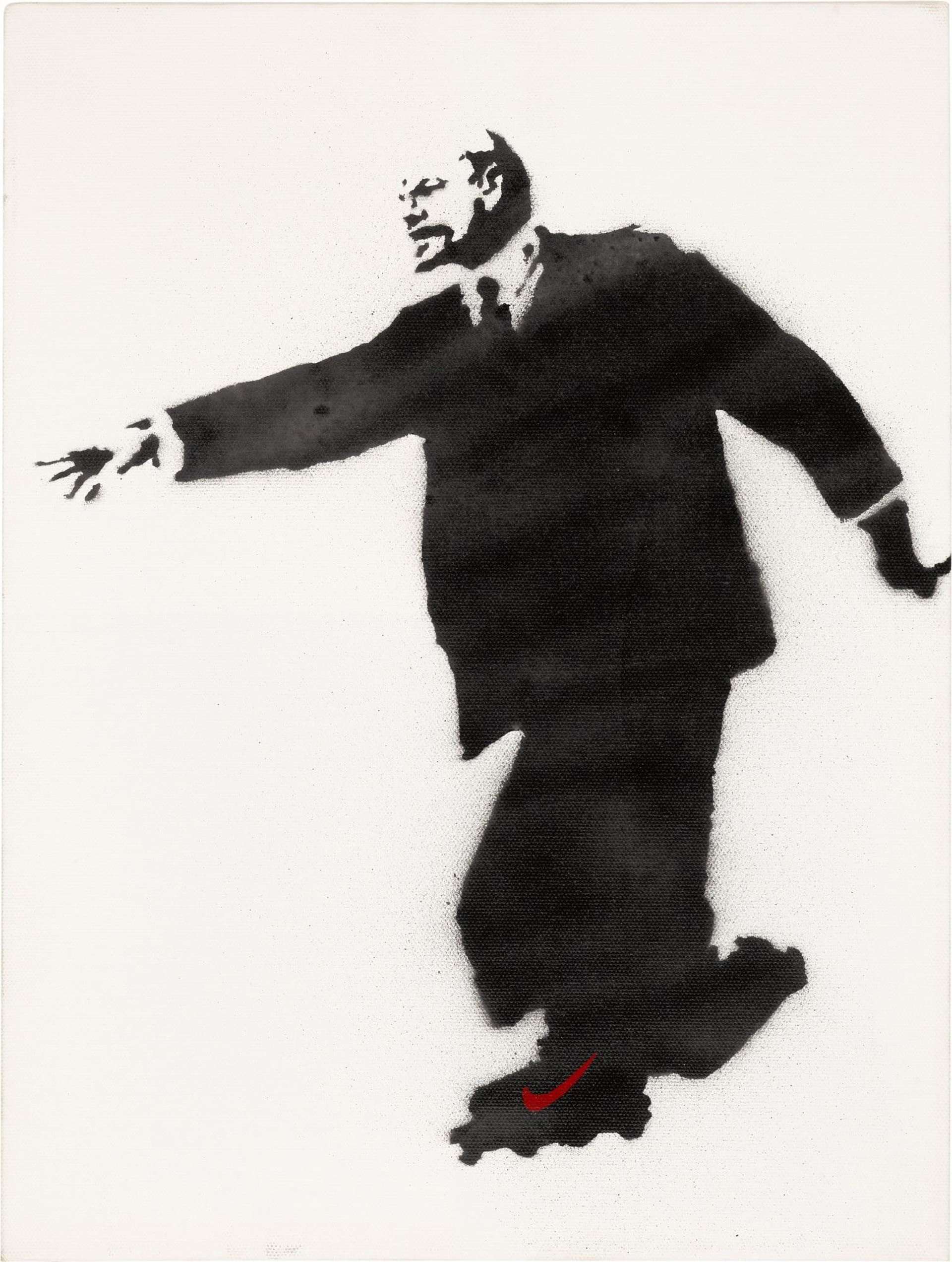 Lenin On Roller Skates (white) - Mixed Media by Banksy 2003 - MyArtBroker