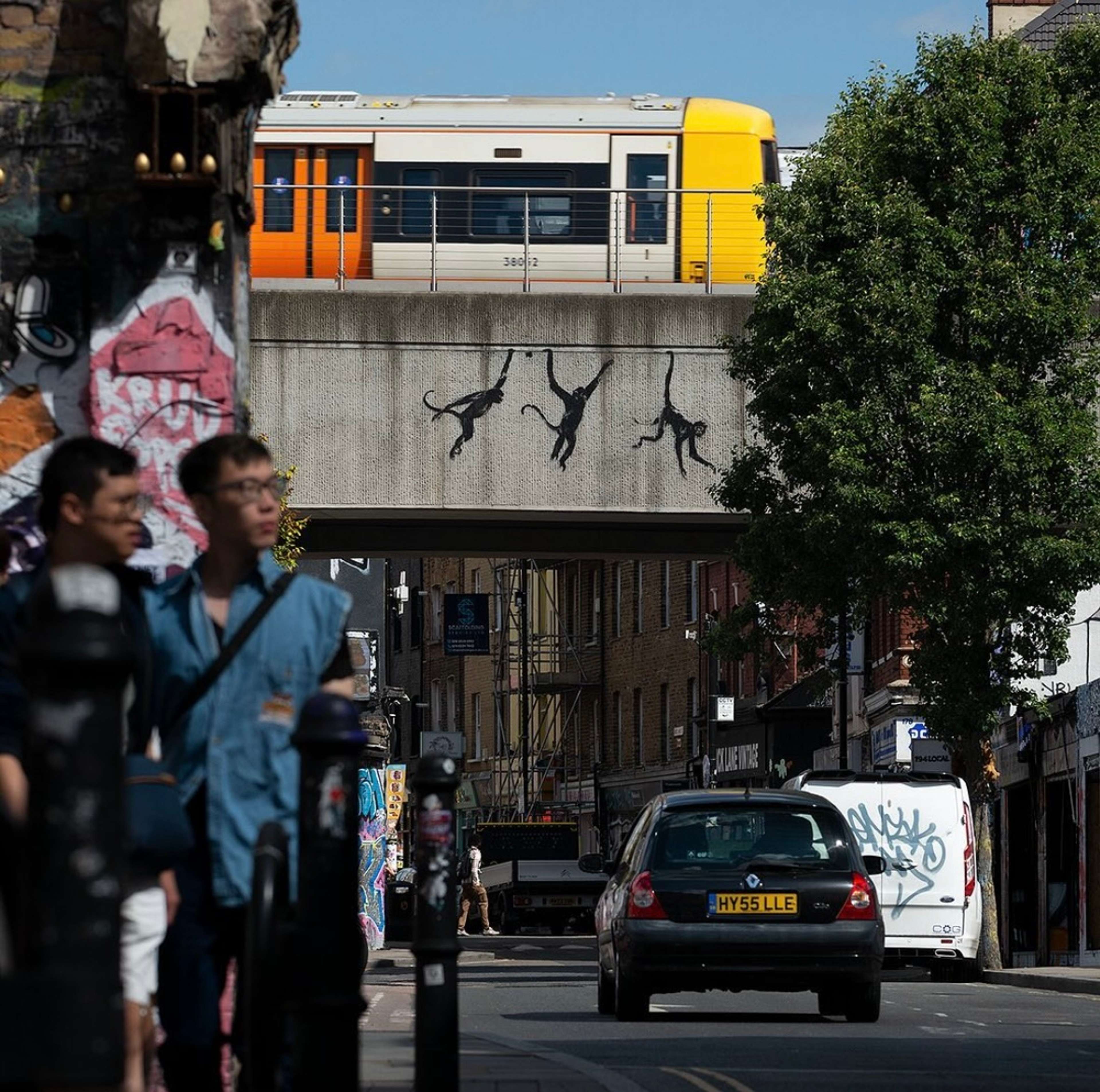 Banksy's Bridge Monkeys