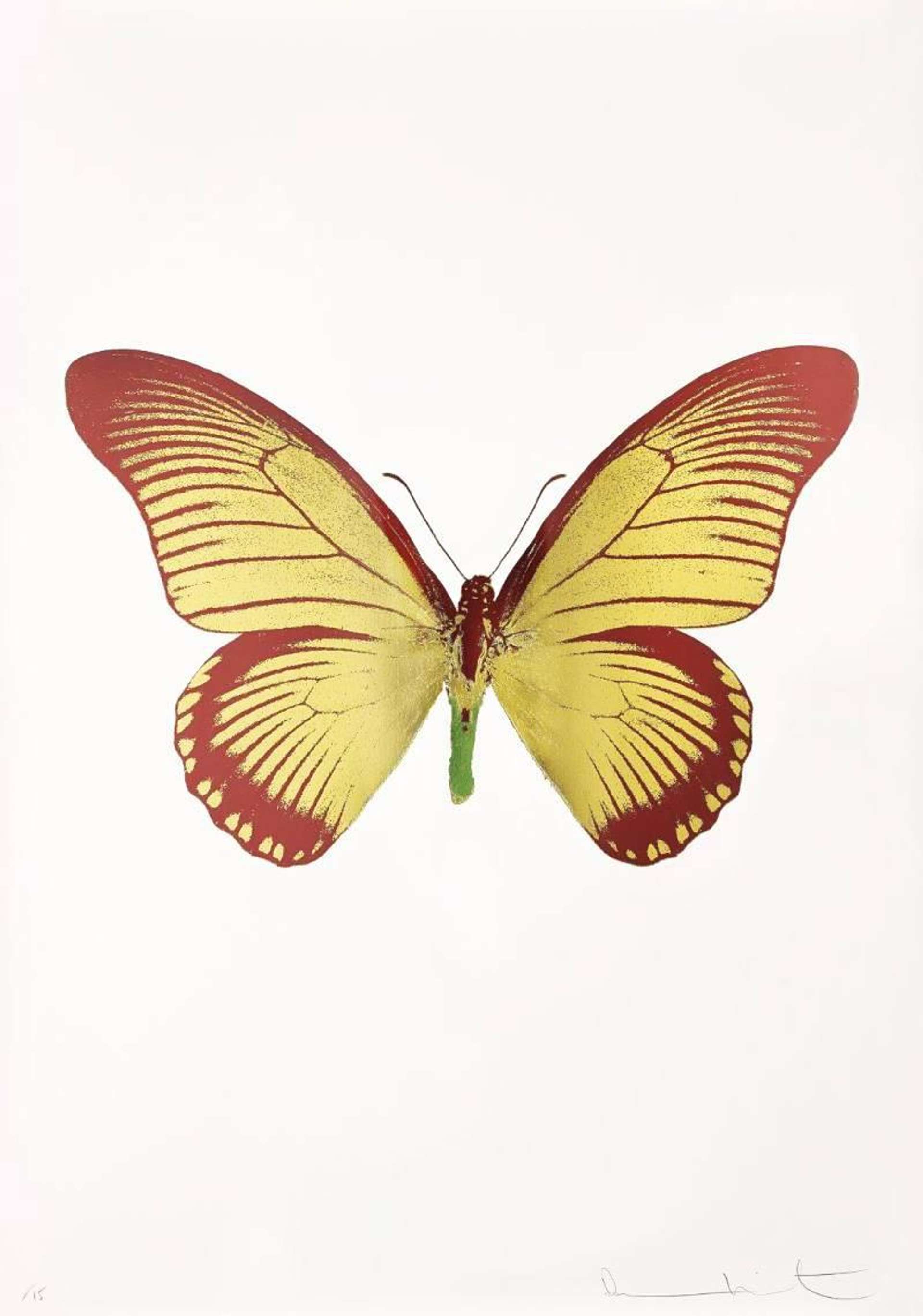 Damien Hirst: The Souls IV (oriental gold, burgundy, leaf green) - Signed Print