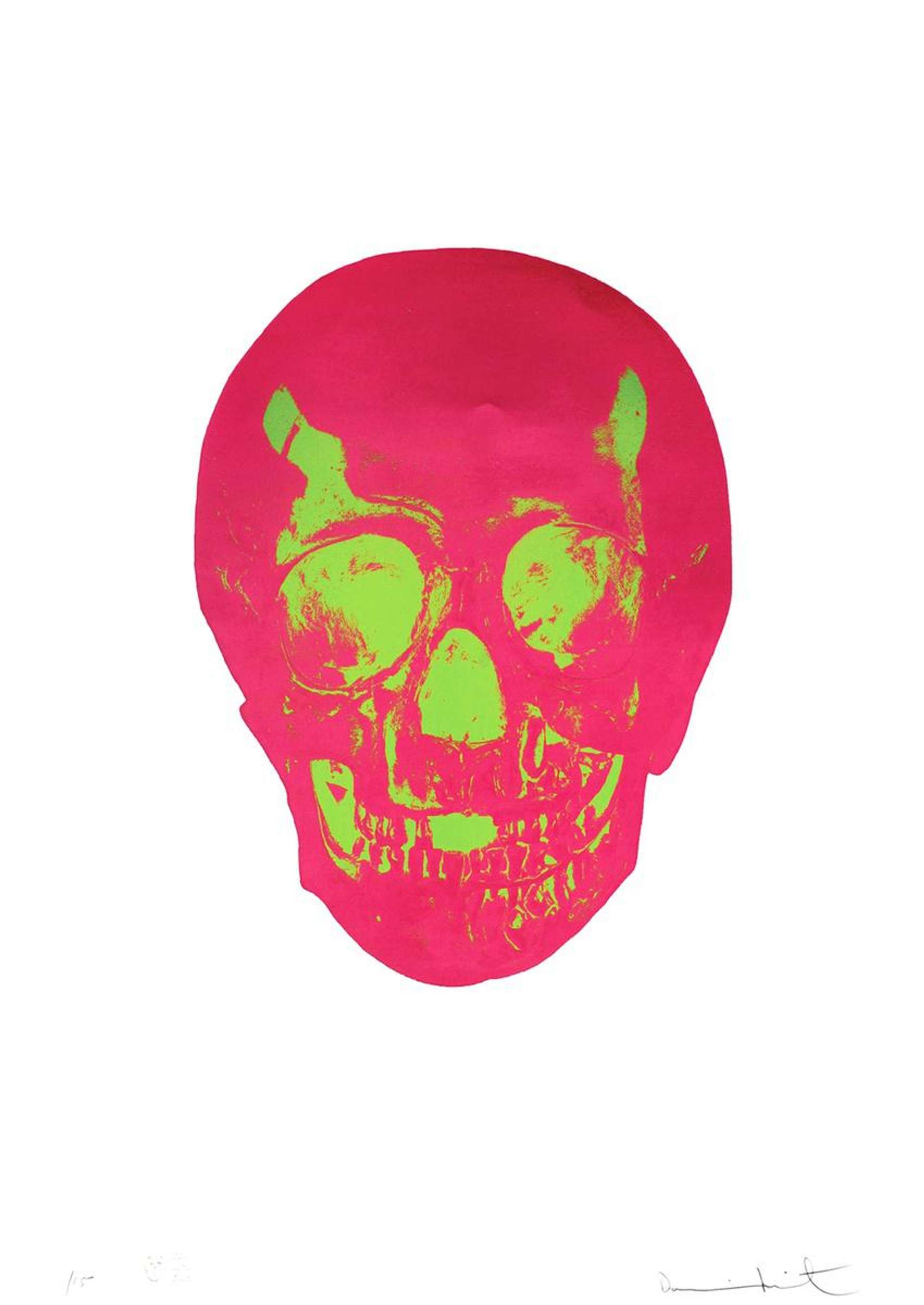 The Dead (Loganberry Pink, Lime Green) by Damien Hirst 