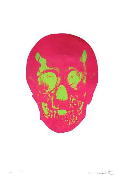 The Dead (loganberry pink, lime green) - Signed Print by Damien Hirst 2014 - MyArtBroker