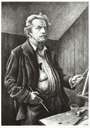 Thomas Hart Benton: Self Portrait - Signed Print