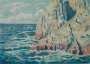 Maximilien Luce: Les Rouchers Rouge Ou La Mer A Camaret - Signed Print