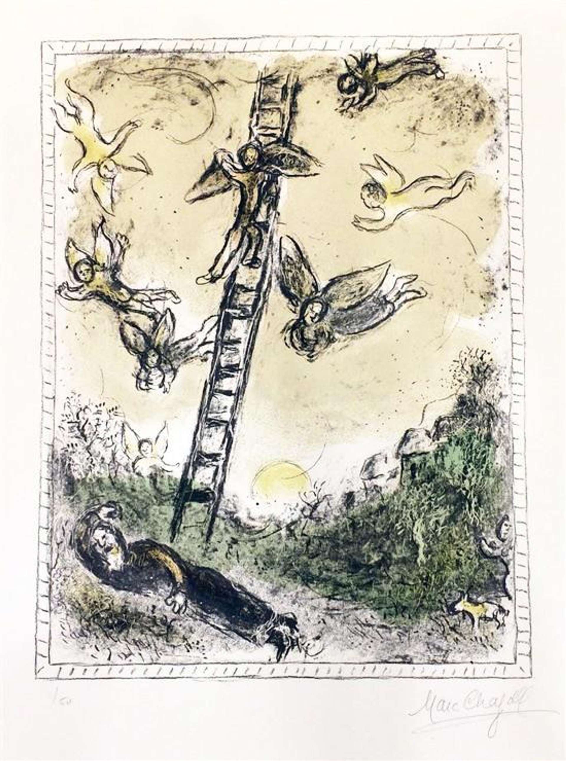 Marc Chagall: Jacob’s Dream - Signed Print