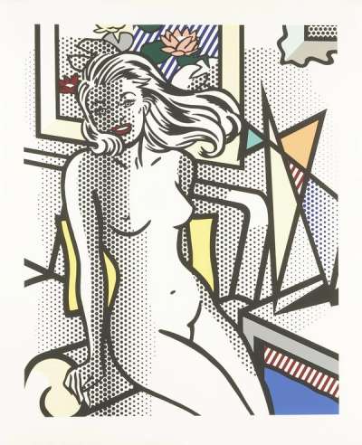 Nude With Yellow Pillow - Signed Print by Roy Lichtenstein 1994 - MyArtBroker