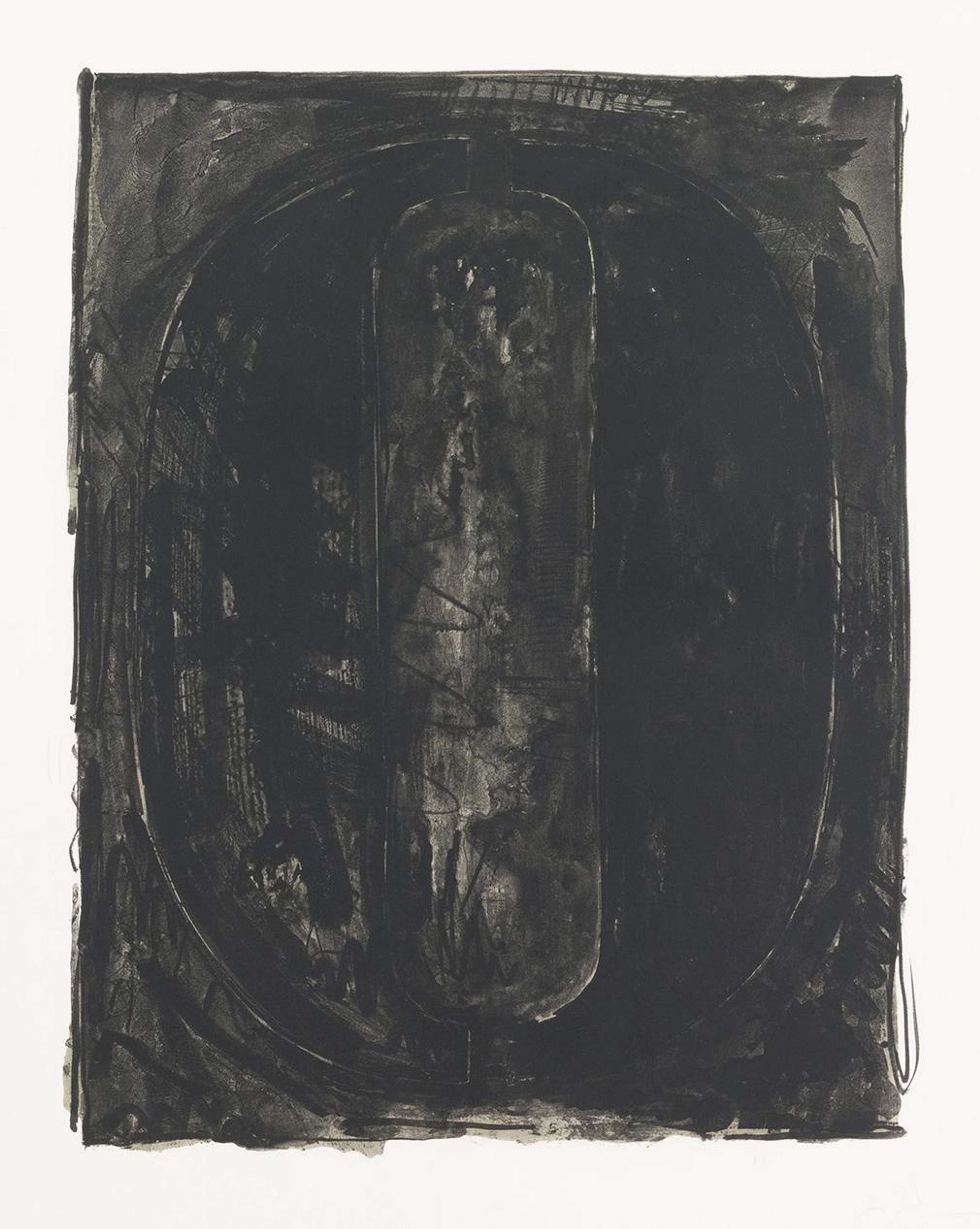 Figure 0 (Black Numeral) - Signed Print by Jasper Johns 1968 - MyArtBroker