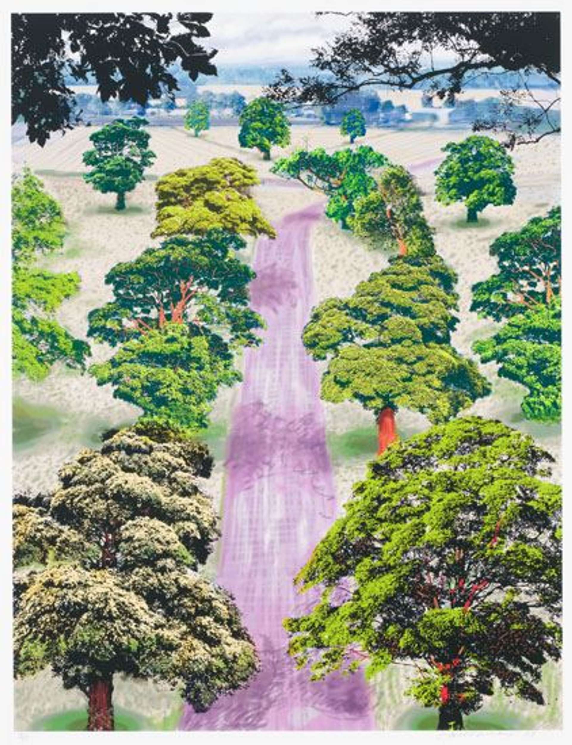 Summer Road Near Kilham - Signed Print by David Hockney 2008 - MyArtBroker