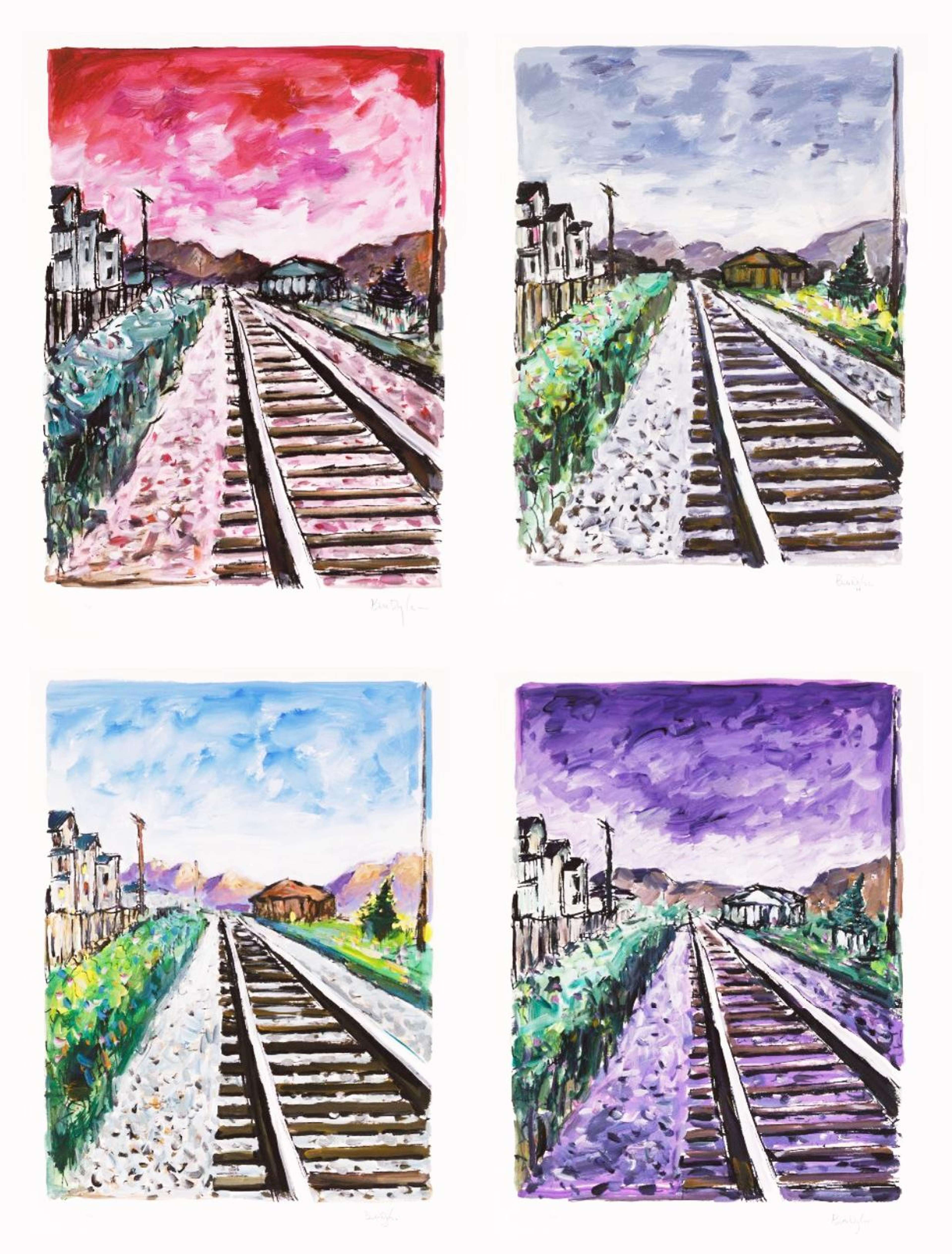 Train Tracks (2018 Portfolio) - Signed Print by Bob Dylan 2018 - MyArtBroker