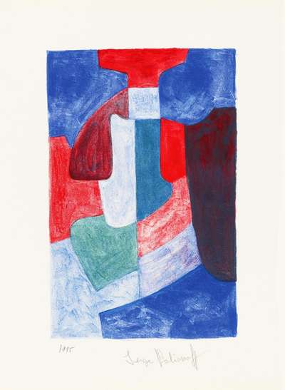 Composition Bleue, Verte Et Rouge - Signed Print by Serge Poliakoff 1969 - MyArtBroker