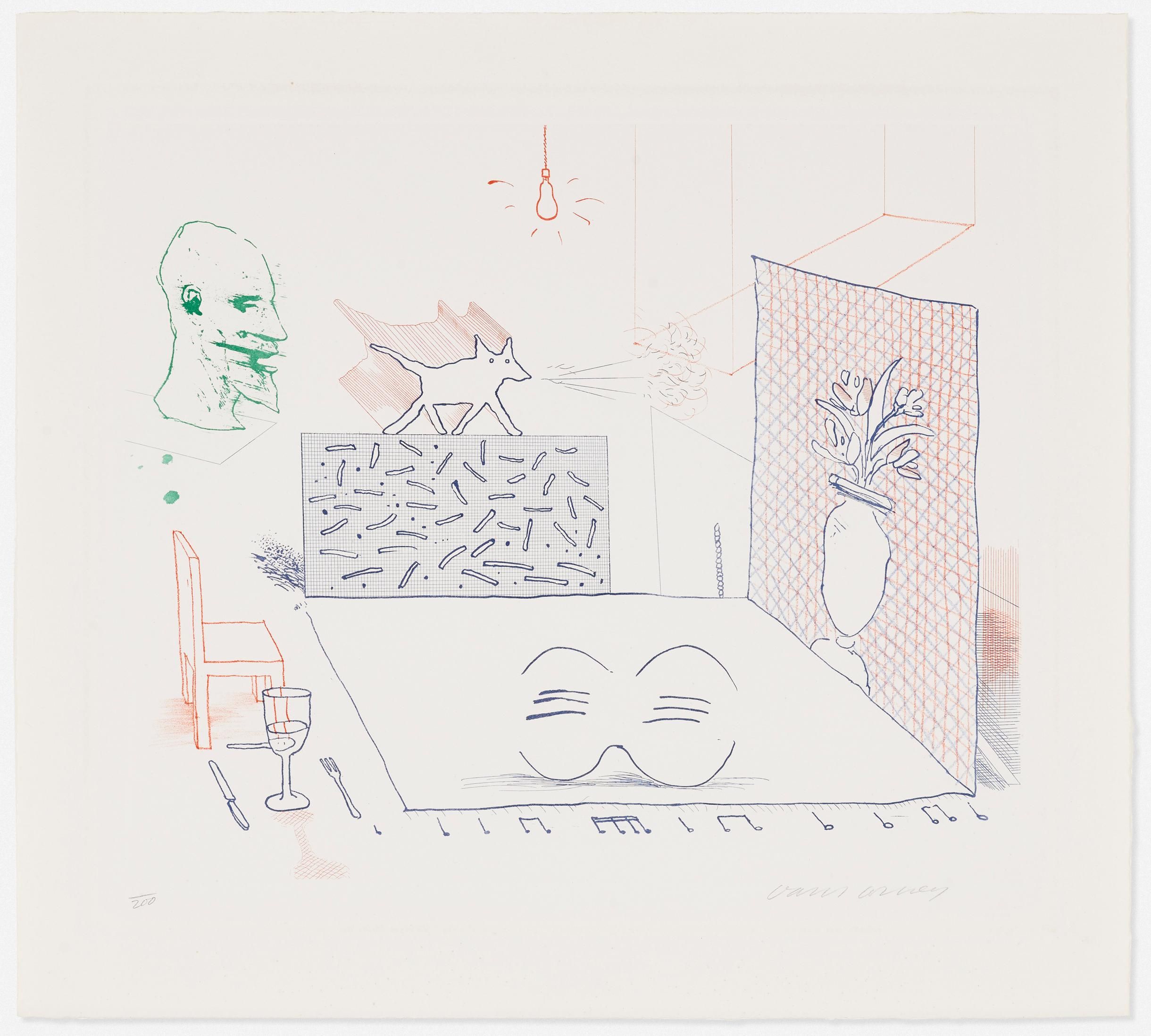 David Hockney Discord Merely Magnifies (Signed Print) 1977