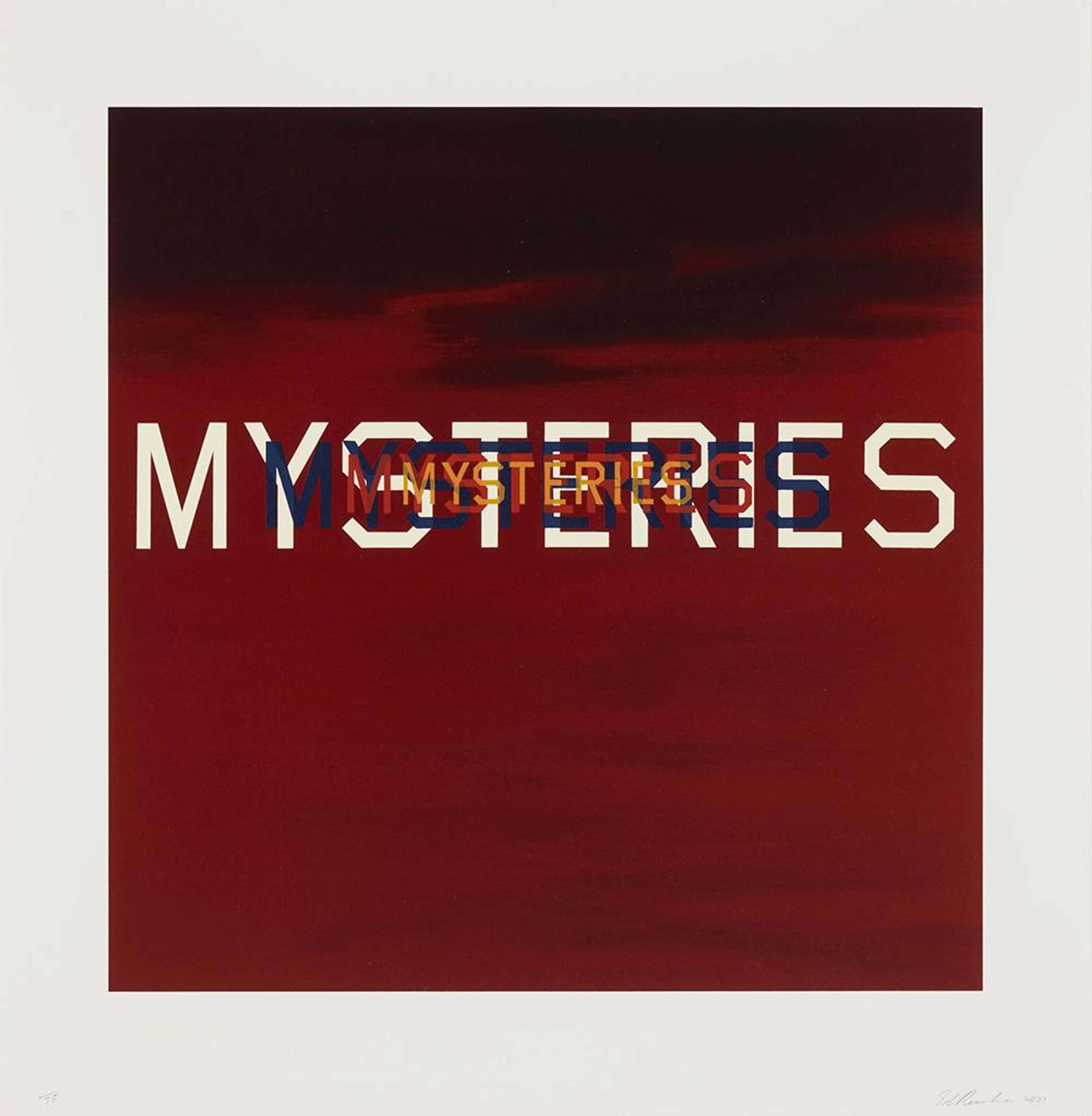 Mysteries - Signed Print by Ed Ruscha 2021 - MyArtBroker