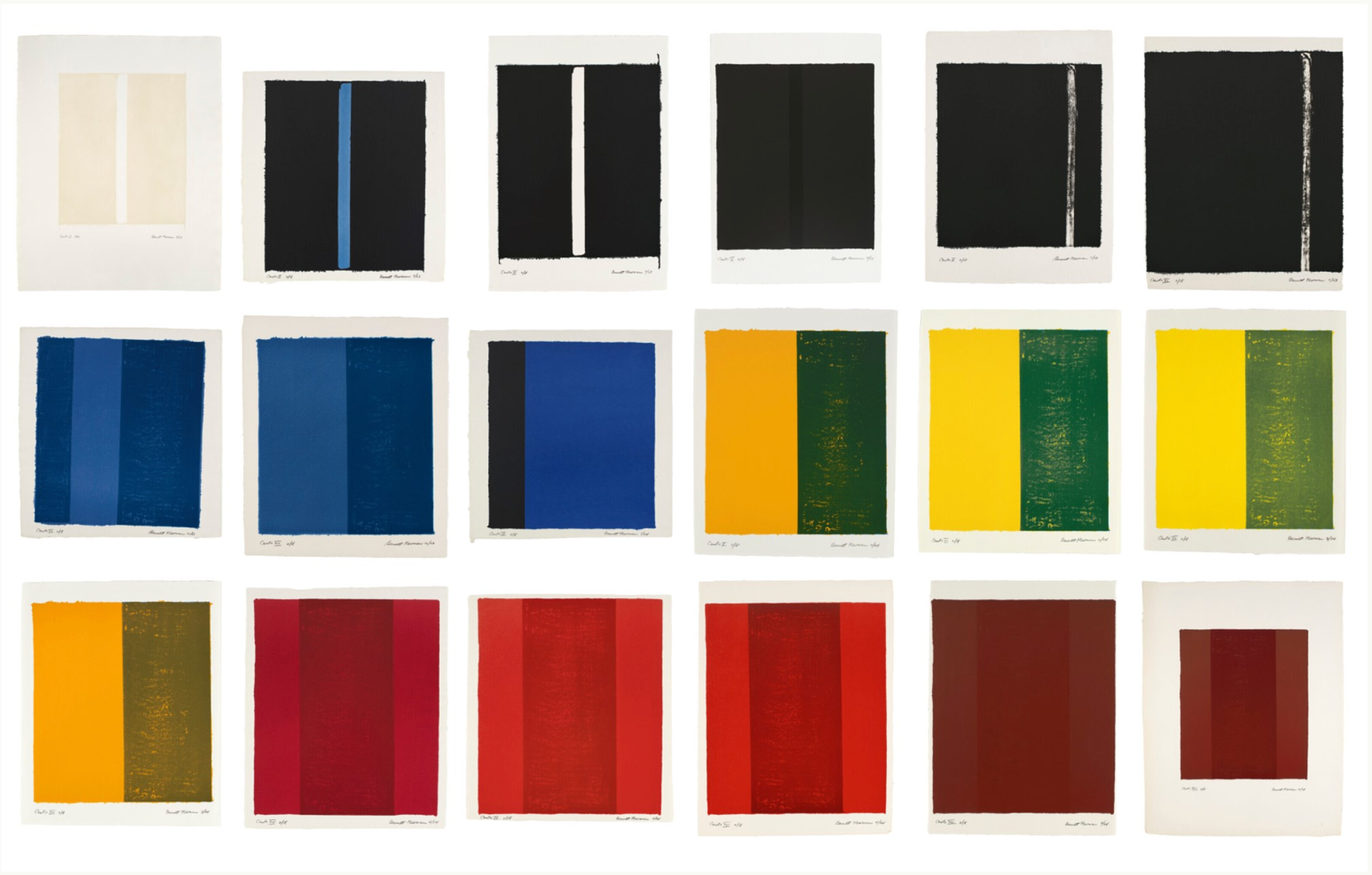 Image © Christie's / 18 Cantos © Barnett Newman 1963-64