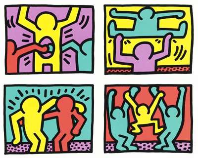 Pop Shop Quad I - Signed Print by Keith Haring 1987 - MyArtBroker