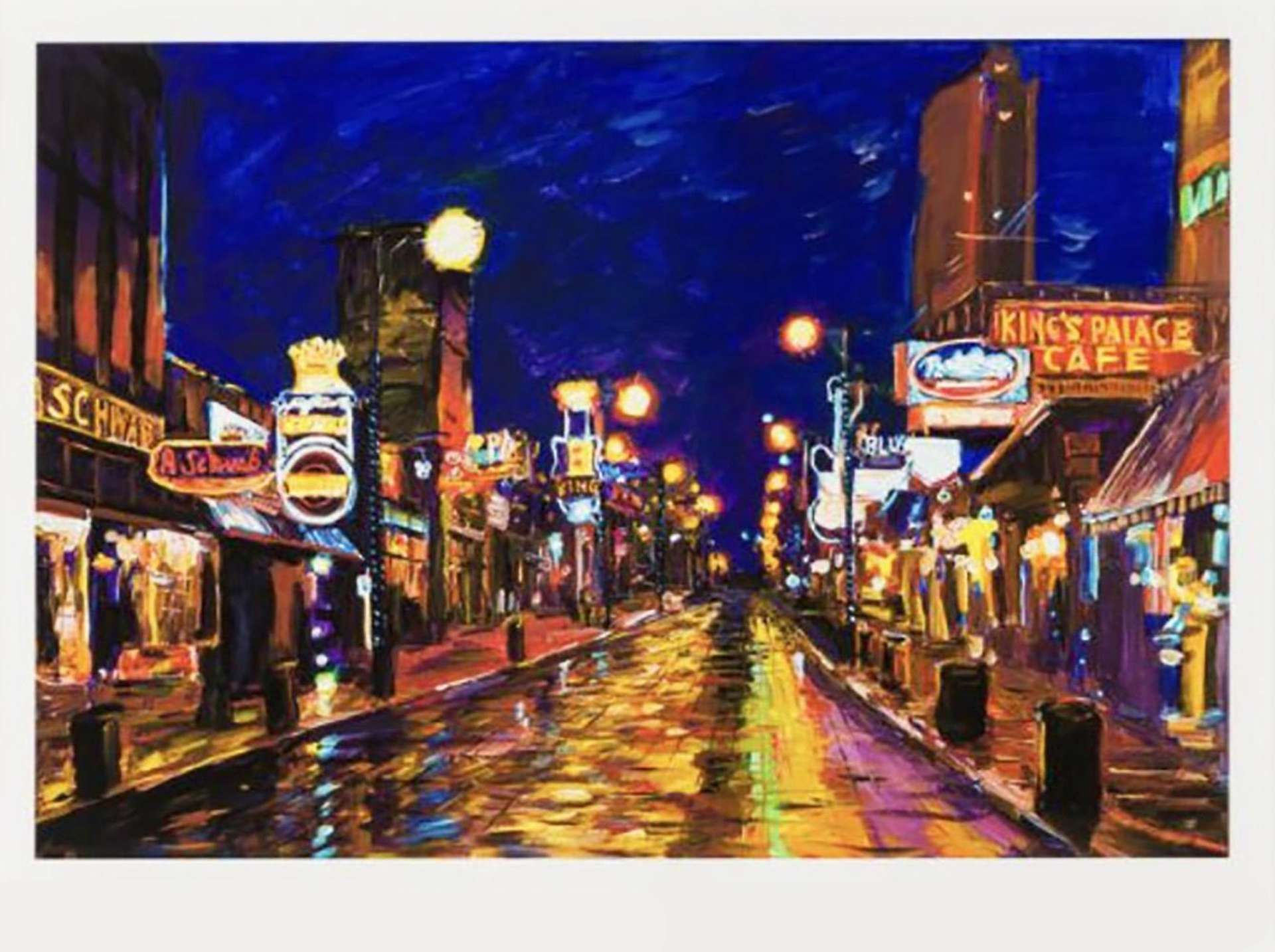 Memphis At Night - Signed Print by Bob Dylan 2022 - MyArtBroker