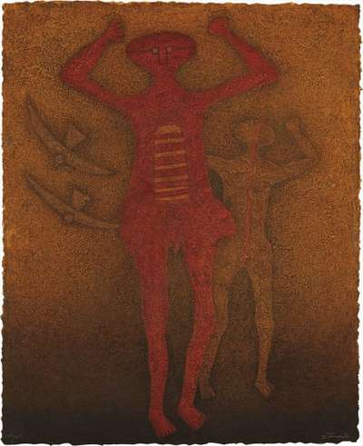 Personajes Con Pájaros - Signed Print by Rufino Tamayo 1988 - MyArtBroker