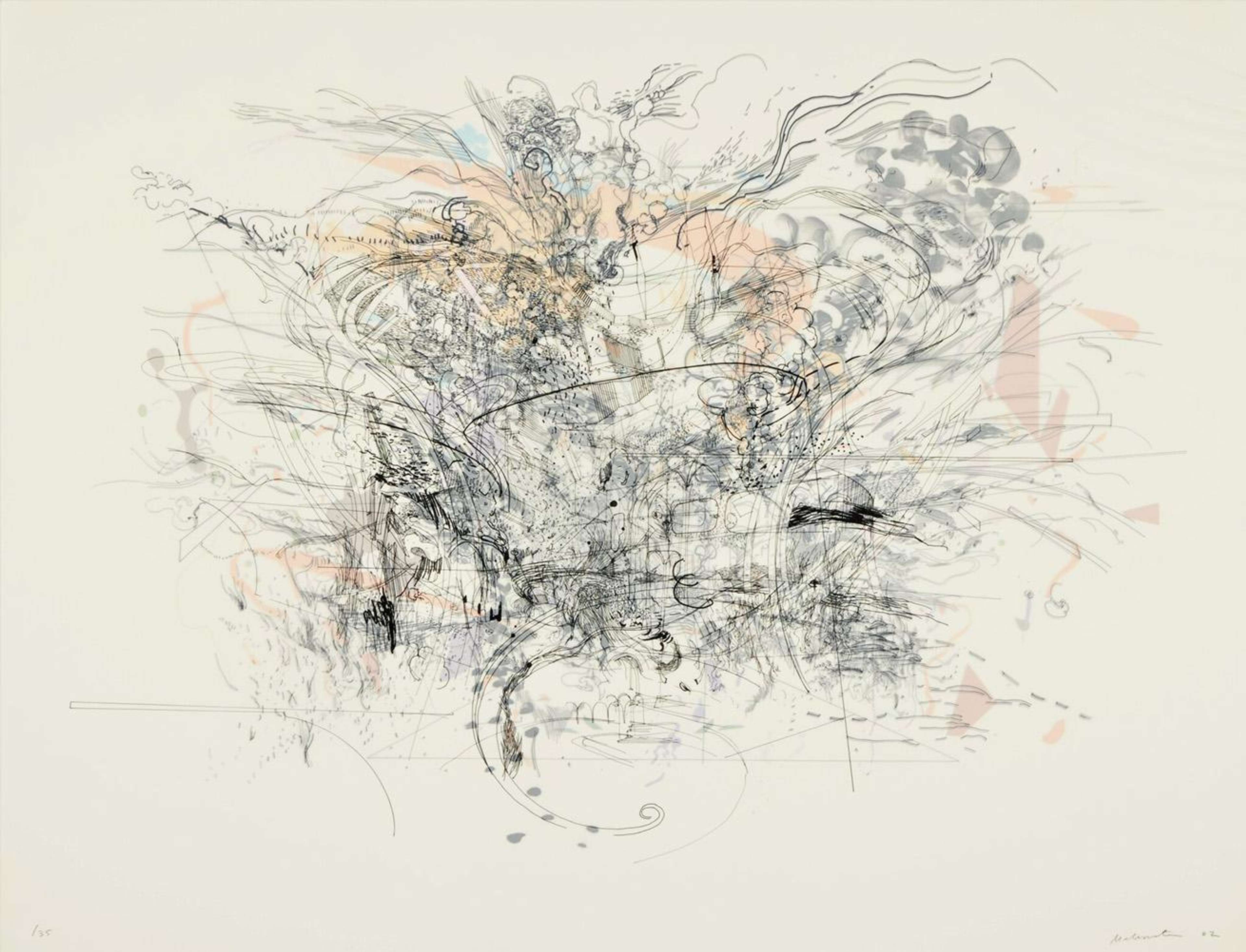 Rogue Ascension - Signed Print by Julie Mehretu 2002 - MyArtBroker