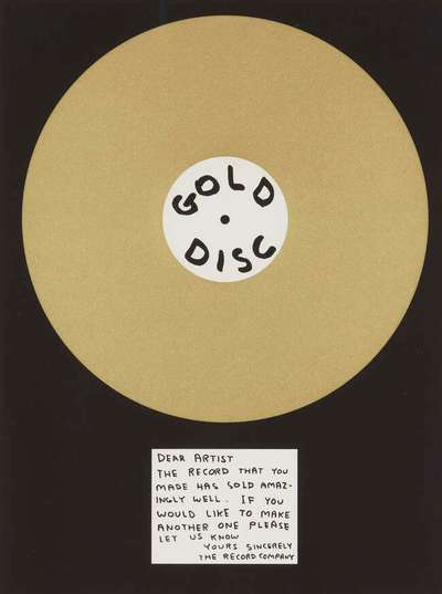 Gold Disc - Signed Print by David Shrigley 2012 - MyArtBroker