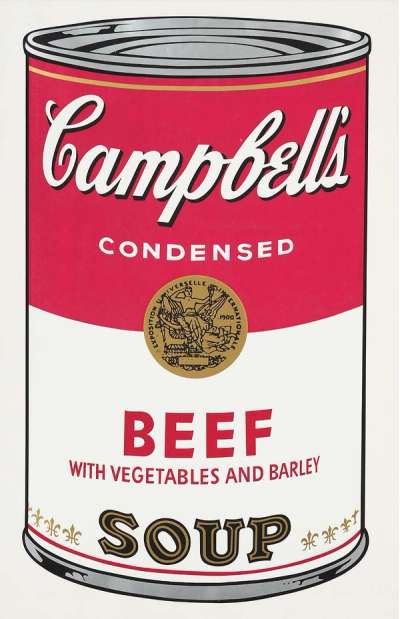 Andy Warhol: Campbell’s Soup I, Beef With Vegetables And Barley (F. & S. II.49) - Signed Print