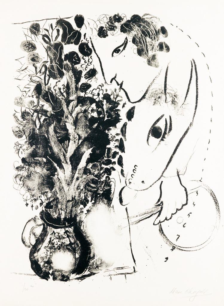 MARC CHAGALL 1962 LITHOGRAPH アートプリント Marc Chagall, L'Oiseau vert (The Green Bird), 1962