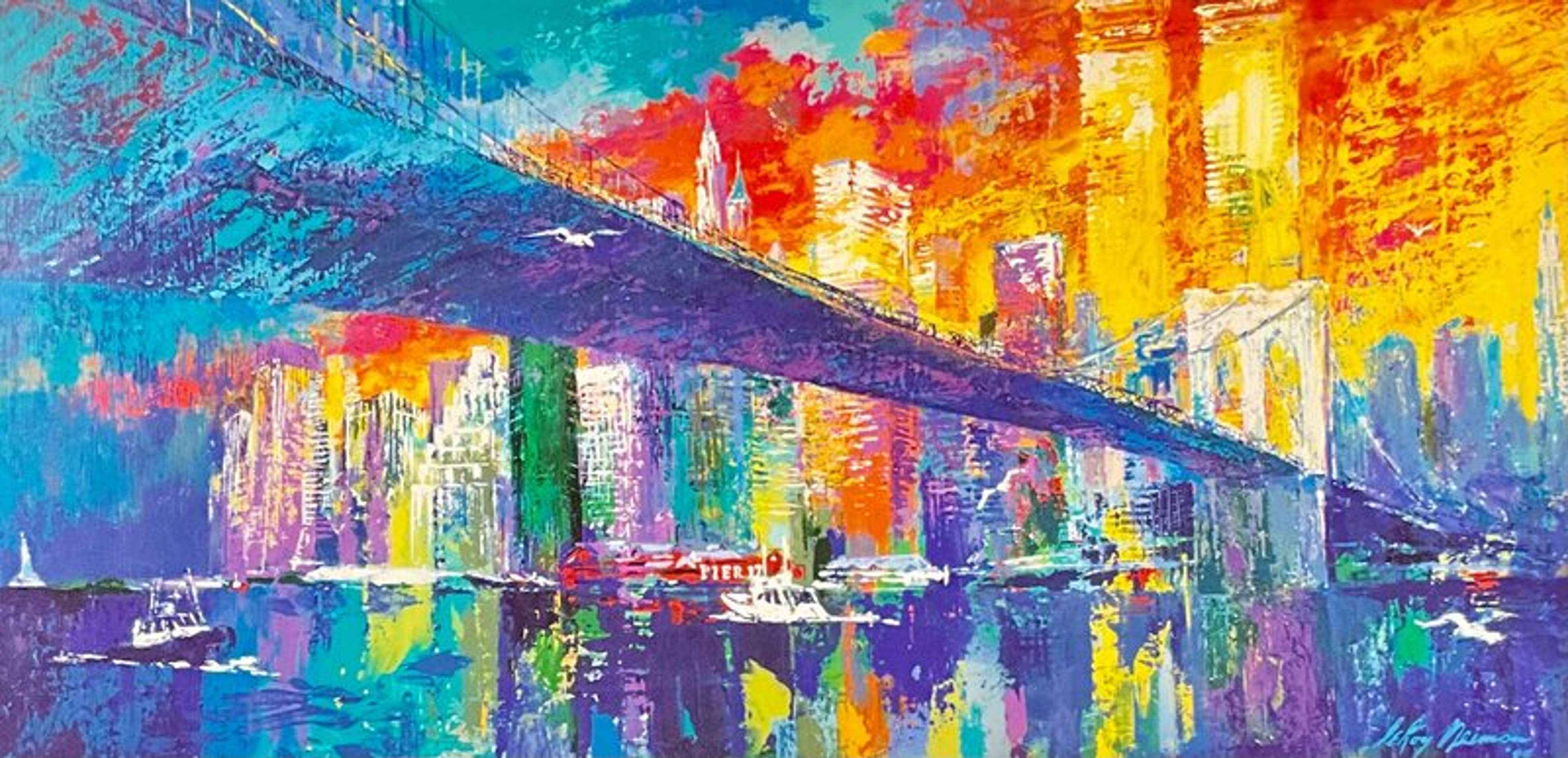 Brooklyn Bridge - Signed Print by Leroy Neiman 1995 - MyArtBroker